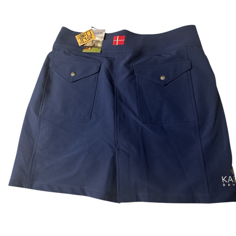 Blue Golf/Tennis Skort with UV protection and zippered pockets - Picture 3 of 7
